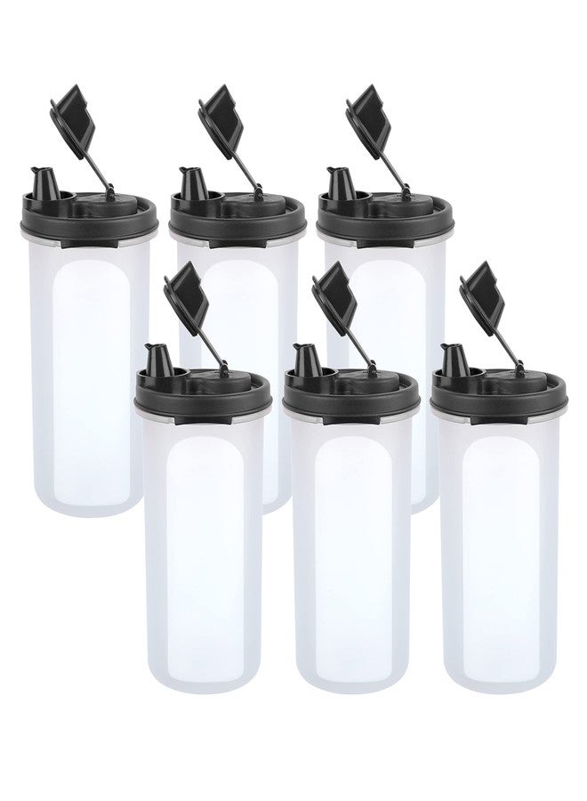 Cutting EDGE Smart Oil Dispenser Storage Air-Tight & Leak Resistant Plastic Round Modular Container for Vinegar, Sauces, Water, Easy Flow, BPA Free, Refrigerator Safe (585 ML, Set of 6, Black) - Image 3